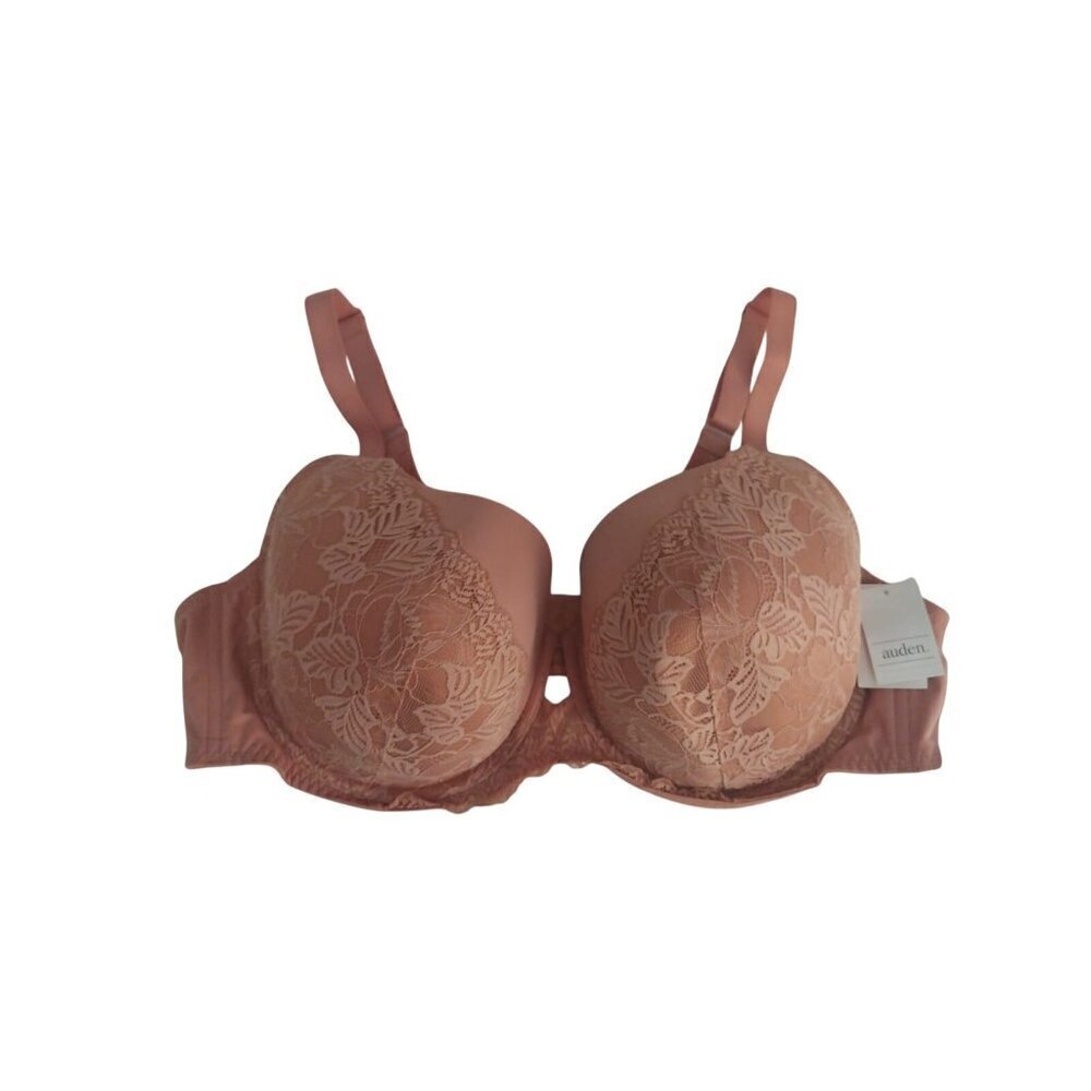 Auden Lace Balconette Bra 46DD Lightly Lined Underwire Adjustable Straps, NWT